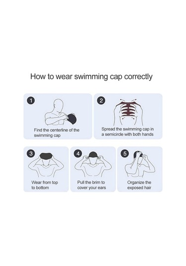 Dm Yetişkinler İçin Su Geçirmez Düz Koyu Mavi Silikon Yüzme Bonesi Koyu Mavi