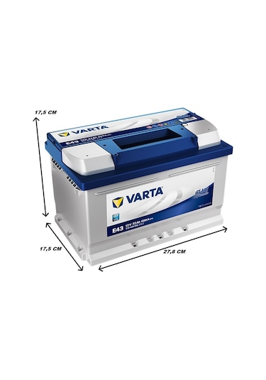 Varta Ana Bayiden E43. 12v 72ah Ford -opel Alçak Tip