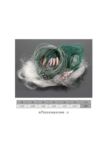 Novahub 3 Katmanlı Balık Ağı, 25m, Hafif Etkili, Balık Tutma Ekipmanı, Beyaz, Renkli, 10x10cm