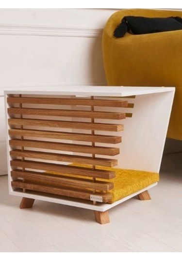 Hem Sehpa Hem Kedi/küçük Köpek Evi - İskandinav Tarzı Mobilya