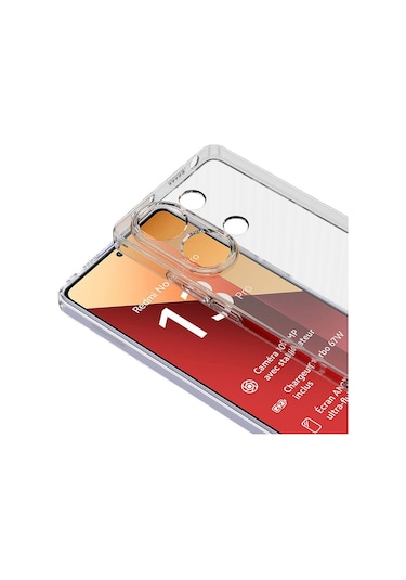 Logis Redmi Note 13 Pro Plus Kılıf Süper Silikon Şeffaf Şeffaf