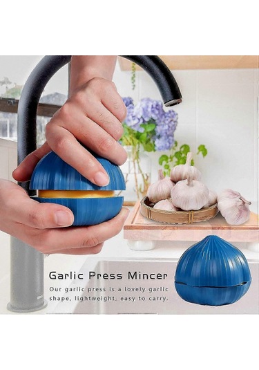 Premium Ergonomik Sarımsak Presi - Çıkarılabilir Tasarım, Profesyonel Sınıf Zencefil Ezici, Kullanımı Kolay Siyah