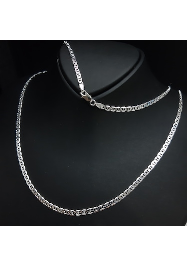 Gümüş Erkek Zincir Kolye (493817757)