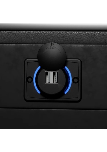 Xuweiwei Siyah 12-24v Dual Usb Hızlı Şarj Ağzı Araç Tekne Karavan Çakmaklık Paneli