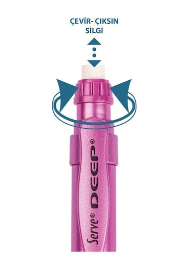 Serve Deep Mekanik Uçlu Kalem 0.7 Mm Metalik Prenses Pembe