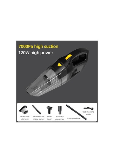 Qingmipy 7000pa Güçlü Emişli Kablosuz El Süpürgesi - 120w Yüksek Güç, 2200mah Şarjlı, Islak/kuru Temizleme