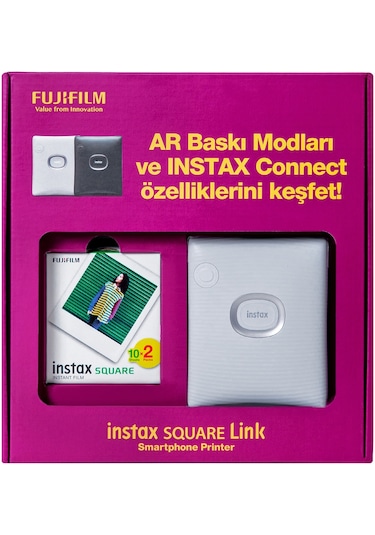 Fujifilm Instax Square Link Akıllı Telefon Yazıcısı Bundle Box Beyaz
