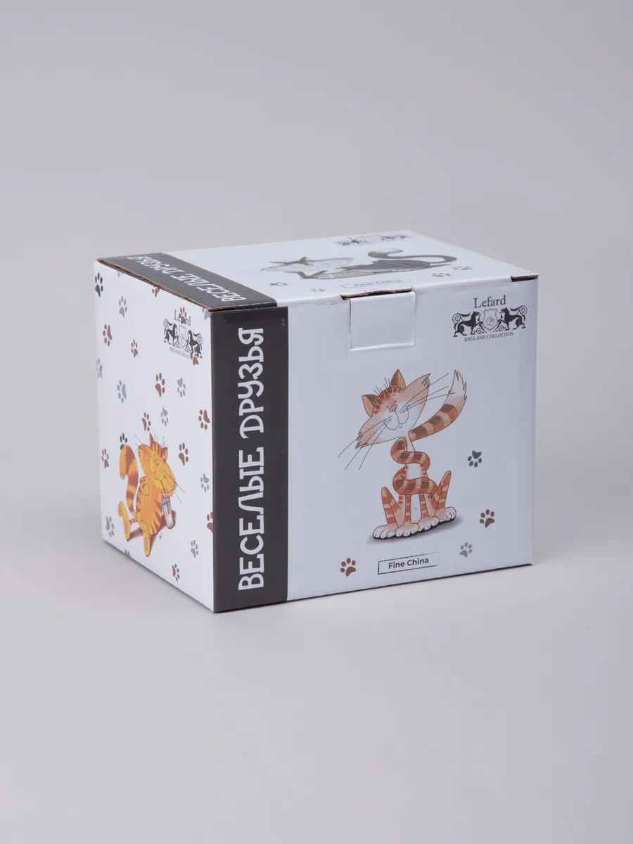 Lefard Çay Ve Kahve İçin "neşeli Arkadaşlar" Porselen Kupa 440 Ml 150597476 Beyaz