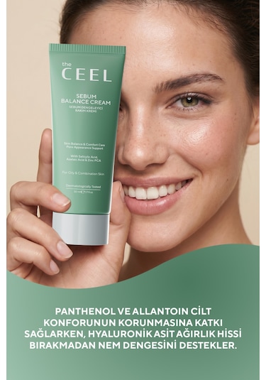 Sebum Dengeleyici Yüz Kremi Salisilik Asit , Çinko Pca , Azelik Asit 50 Ml