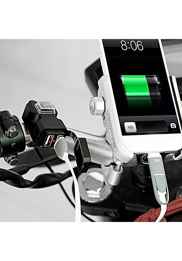 Motosiklet Genel Cep Telefonu Usb Şarj Cihazı Su Geçirmez Anahtar Araç Şarj Cihazı