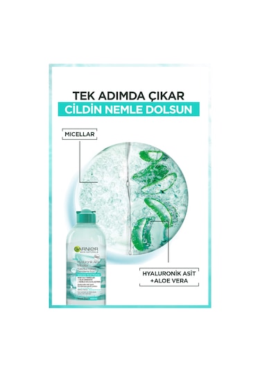 Garnier Micellar Hyaluronik Aloe Kusursuz Makyaj Temizleme Suyu 400 ML