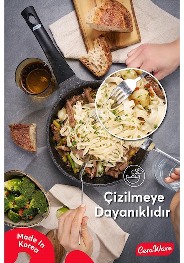 Ceraware Vetta 10 Parça Megastone Kaplama Yapışmaz Tencere Tava Seti