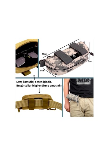Omeniv Tank Model Profesyonel Acu Kamuflaj Camo Gözlük Kabı Kılıfı