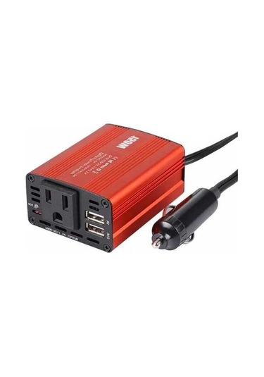 Ulzyvf 150w Araç İnvertörü - 12v'dan 110v'a Çift Usb'li Otomobil, Kamyon, Karavan Dönüştürücü