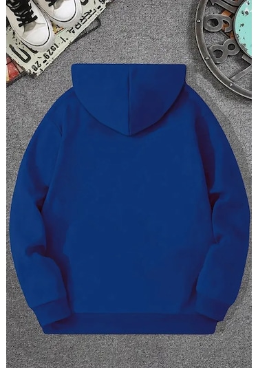 Florida Baskılı Oversize Sweatshirt Mavi