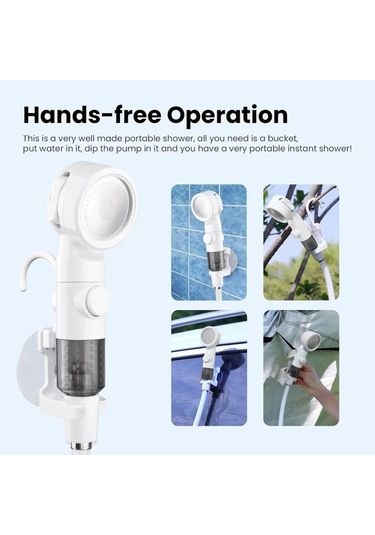 Willowhaven Mavi Taşınabilir Elektrikli Duş Pompası: Usb Şarjlı Dijital Ekran Çoklu Mod Camping