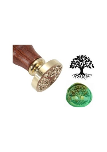 Mektup Damga Mühürü Hayat Ağacı + 30 Mühür Mumu + Eritme Kaşığı