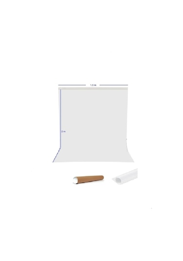Deyatech Pvc White Screen Beyaz Fon Perde 1.5x2 m Fotoğraf ve Ürü