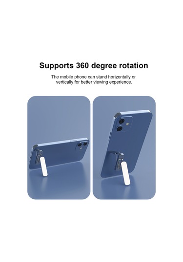 Suofeng Alüminyum Gümüş Telefon Tutucu: 360 Döner, Katlanabilir, Taşınabilir Metal Stand GÜMÜŞ