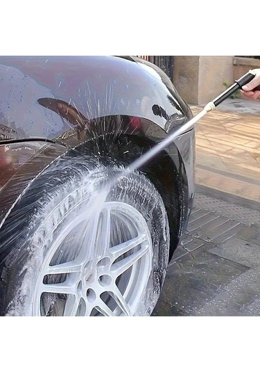 Trendooze Turbo Jet Araba Yıkama Tabancası Siyah 3ü 1 Arada Basınçlı Hortum Başlığı