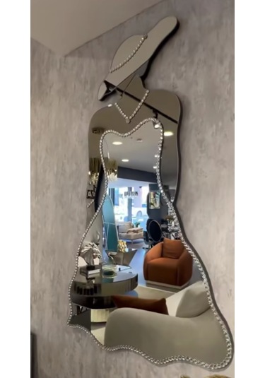 Dekorasyon Salon Aynası Gümüş - Bronz