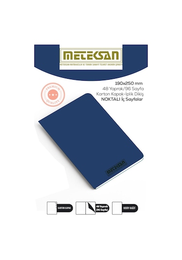 Mavi 19x25 Cm Ebat Not Defteri Antrasit