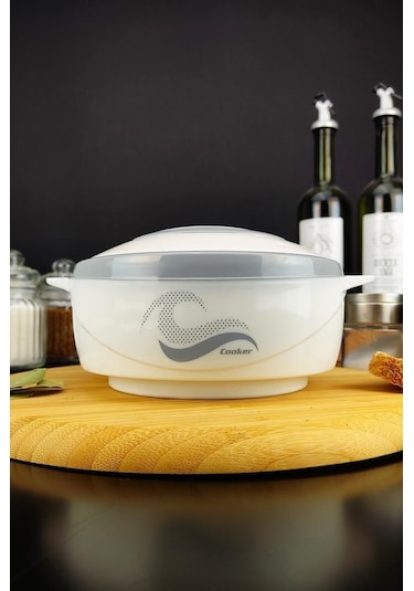 Digithome Ckr3149Paslanmaz Çelik Hazneli Yemek Termosu 1000 ML Beyaz