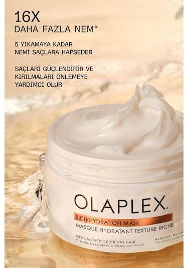 Olaplex Rich Hydration Mask - Orta, Kalın Telli Ve Kuru Saçlar İçin Yoğun Nemlendirici Maske