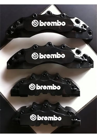 Her Araca Uyumlu Brembo Kaliper Kapağı Siyah Renk 4'lü Set