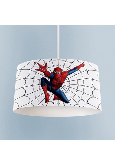Mekta Home Bebek Ve Çocuk Odası Ağ Ve Spiderman Desenli Avize Renkli