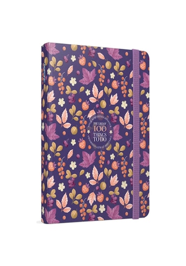 Gıpta 100 Things 19 x 26 120 Yaprak Kareli Sert Kapak İp Dikişli Lastikli Defter Model 2