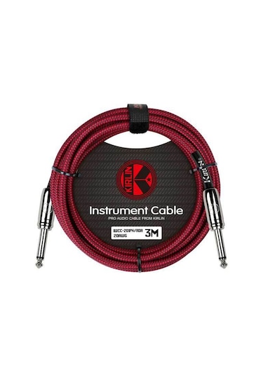 Kirlin 3Mt. 1-4" Mono Enstrüman Kablosu (Kırmızı)