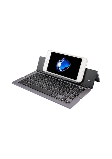 Sones F18 Ultra İnce Şarj Edilebilir Katlanabilir 58 Tuşlu Tutuculu Kablosuz Klavye