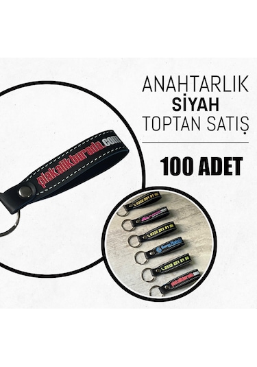 Anahtarlık,firmaya Özel Siyah,100 Adet Promosyon,plakalıkhane