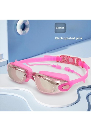 Yetişkin Yüzme Gözlüğü Su Boyutu Buğu Önleyici Yüzme Dalış Gözlüğü Hd Şeffaf Yüzme Gözlüğü Kaplama Çanta-pembe Çok Renkli