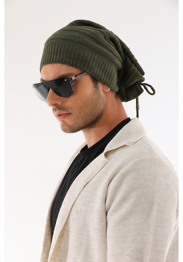 Erkek Haki İpli Bere