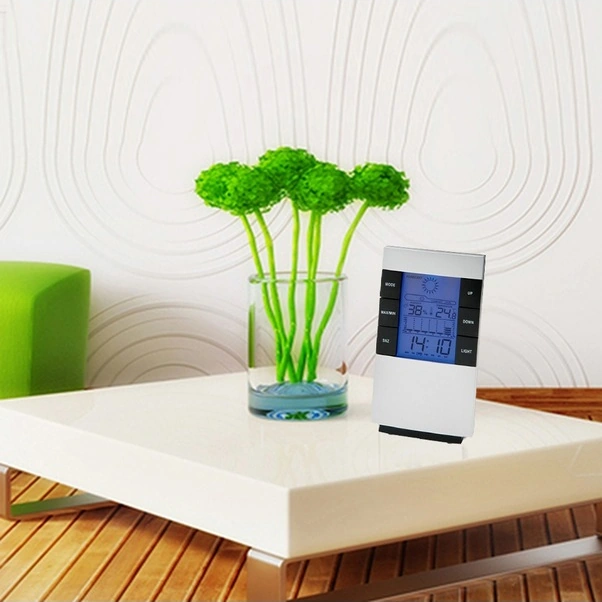 Fortunelane Abs Malzeme Led Hava Durumu Takvimli Saat, 2 Aaa Pil İle Çalışır, Takvimli Özellikli