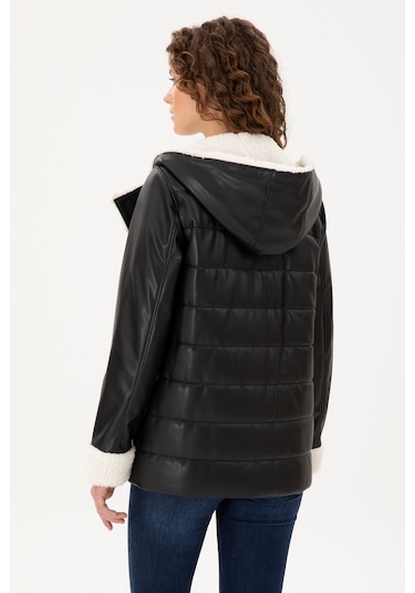 U.s. Polo Assn. Kadın Siyah Deri Mont-kaban 50297225-001 001sıyah