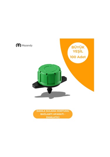 Damla Sulama Damlatıcı - Büyük Yeşil 100 Adet