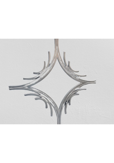 Ayna Cnc Model Mdf Kesim Modern Tarz Estetik Çizgi Parlak Gümüş
