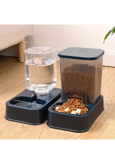 Honeybeeshop Light Blue Su Ve Mama Kabı Plastik Evcil Hayvan Kaseleri Seti Kedi Ve Köpekler İçin Dayanıklı