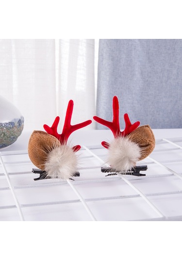 Noel Saç Tokası - Noel İçin Sevimli Boynuz Kulaklı Saç Aksesuarı Çok  Renkli