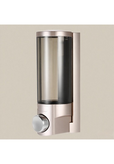 Hombey Duş Jeli Ve Sabun Dağıtıcı, 300ml Cam Şeffaf Şişe, Duvar Takılı, Kilitleme Fonksiyonu, Şampuan Depolama Kutusu, Ev Otel Ofis Kullanıma Uygun, Şampanya Altın Rengi Şampanya Altın