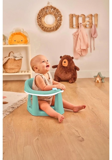 Bebek Destekli Banyo Oturağı - Vakum Tabanlı Bebek Mama Oturağı - Yeşil