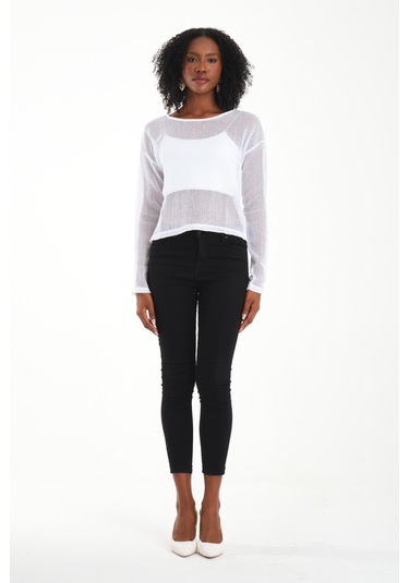 By Papi Kare File Bluz Beyaz