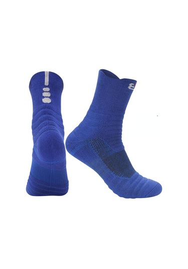 Mavi 2024 Erkek Havlu Alt Spor Kalın Çorap Koşu Çorap Orta Çorap Basketbol Büyük Boy Çorap