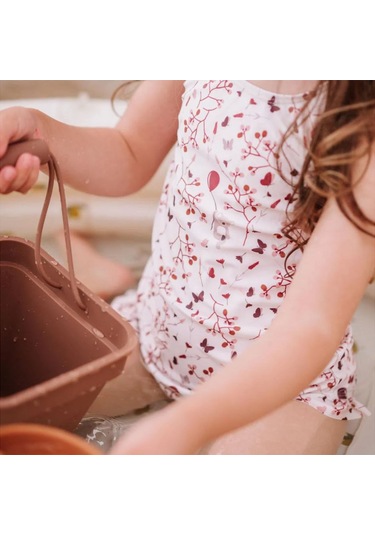 Nuuroo Anne Fırfırllı Uv Korumalı Kız Mayo Etnik Nu405 Çok Renkli