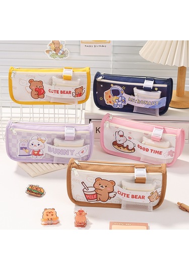 Aurora Mor Tavşan Büyük Kapasiteli Kalemçantasıöğrenci Sevimli Kır Tasiye Çantası Mor