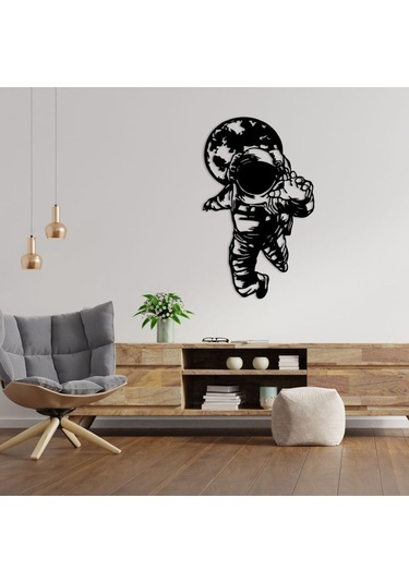Astronot Rüyası Metal Duvar Dekoru