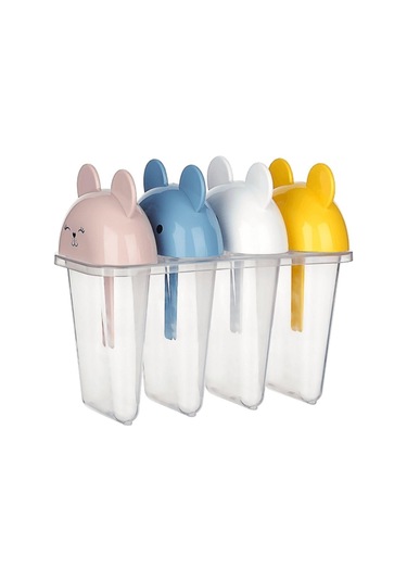 Buffer 4'lü Kolay Şekillendirici Sevimli Çocuk Meybuz & Dondurma Kalıbı Ap-9179 Beyaz